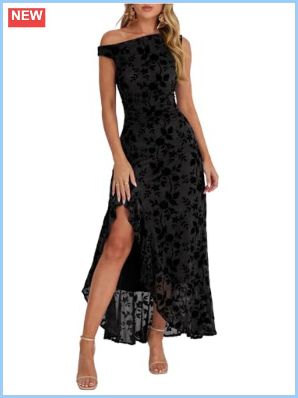 Off Shoulder Ruched Bodycon Maxi Dress Formal Wedding Guest